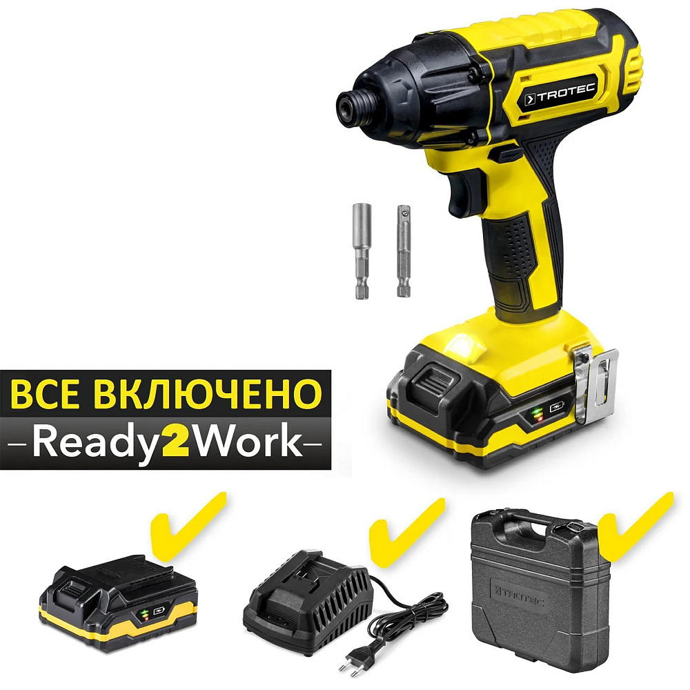 Винтоверт импульсный аккумуляторный Trotec PIDS 10-20V + кейс (4410000601) Винница - изображение 1