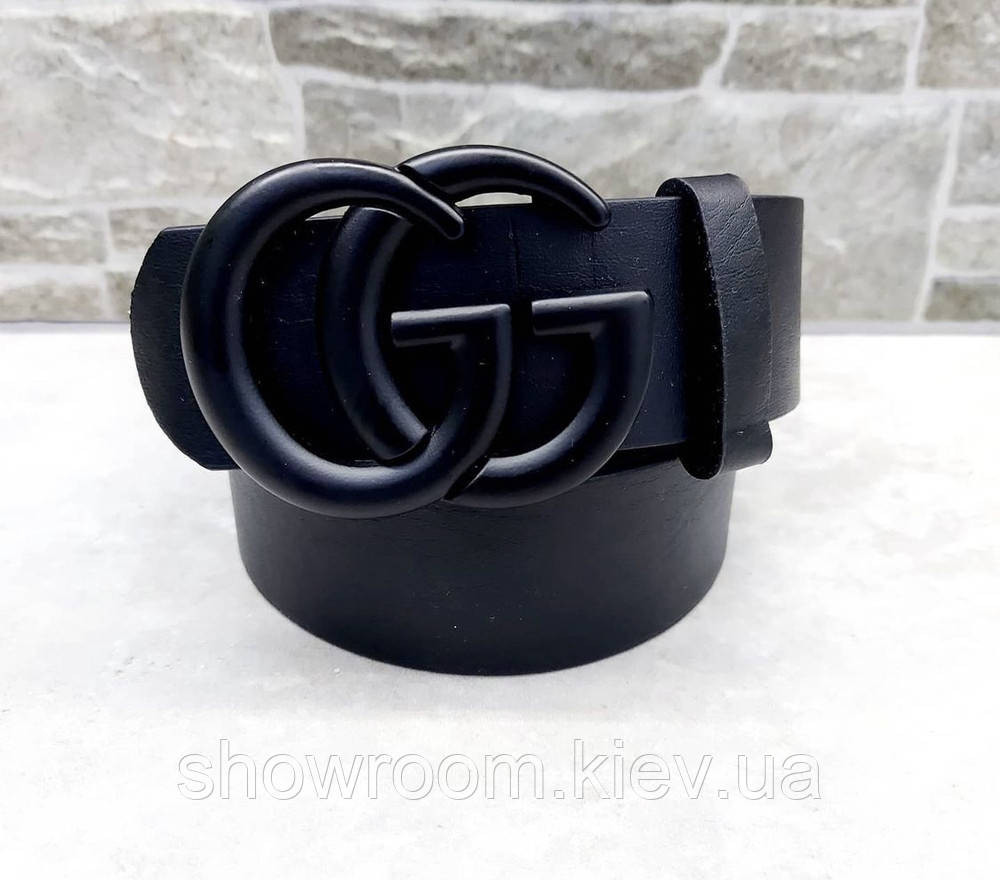 Женский стильный кожаный ремень (5002) black Киев - изображение 3