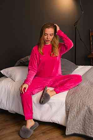 Жіночий спортивний велюровий костюм Малиновий L Харків