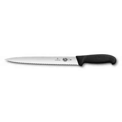 Кухонний ніж Victorinox Fibrox Slicing 25 см Serrated Black (5.4433.25) Вінниця
