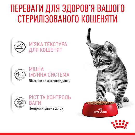 Вологий корм для стерилізованих кошенят ROYAL CANIN KITTEN STERILISED IN GRAVY 0.085 кг Київ