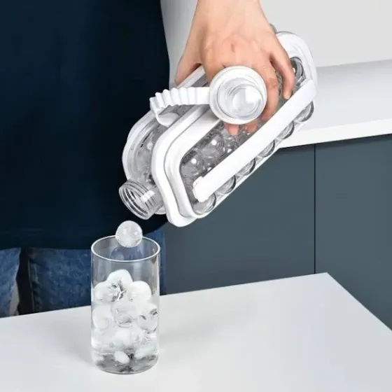 Портативная Силиконовая форма для льда на 17 шариков ICE CUBE TRAY / Переносная бутылка для льда Киев