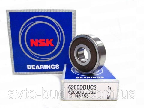 Підшипник генератора 30х10х9 NSK 6200DDUC3E Новый Роздол - изображение 1