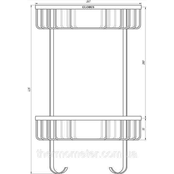 Полка угловая Globus Lux SS 8488 Киев