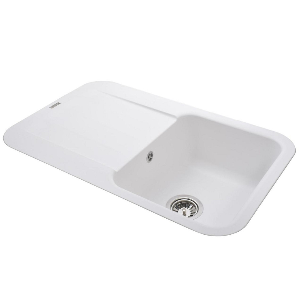 Гранітна мийка Globus Lux OBER білий 780х500мм-А0007 (000022439) Київ - фото 3