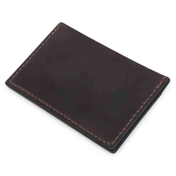 Кожаный матовый картхолдер GRANDE PELLE 11526 Коричневый Киев