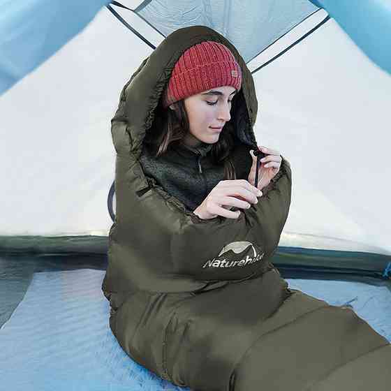 Спальник з капюшоном Naturehike CNK2300SD014 MJ600 Січ, зелений Рівне