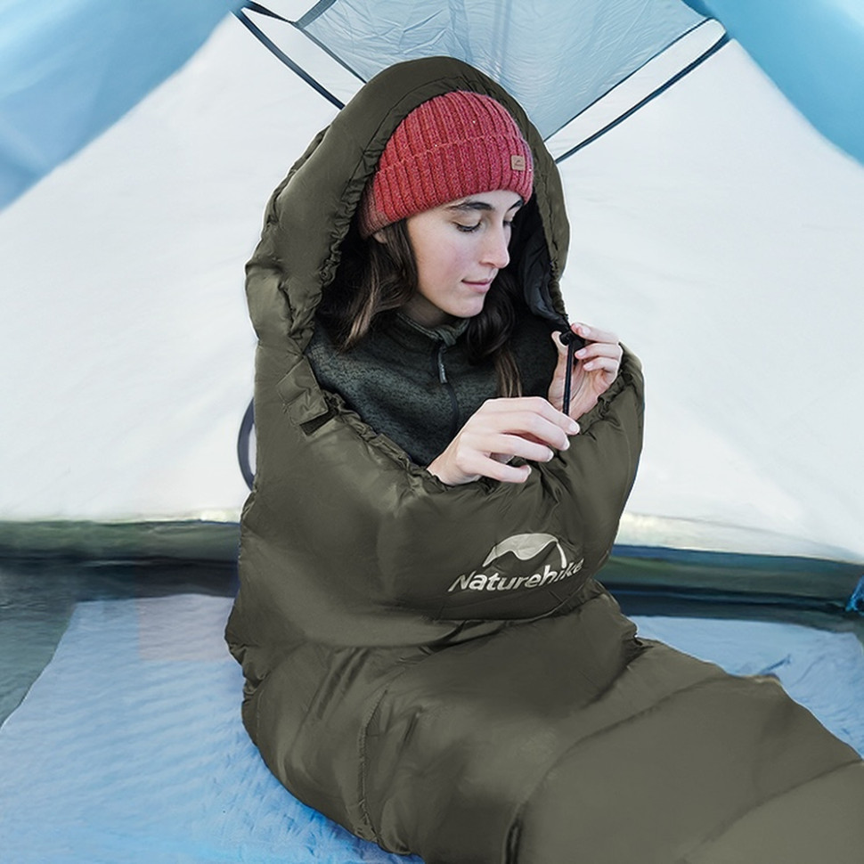 Спальник з капюшоном Naturehike CNK2300SD014 MJ600 Січ, зелений Рівне - фото 2