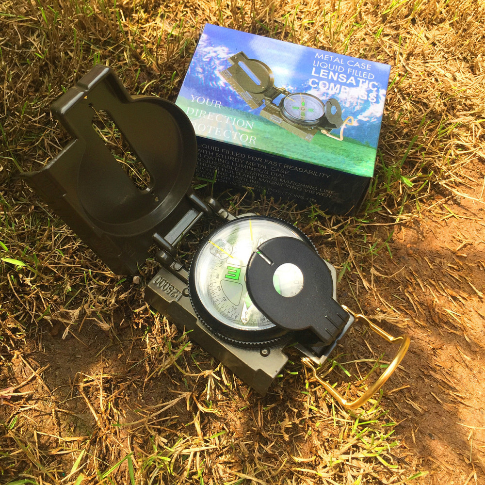 Офіцерський складний компас PF-TCP металевий з луною Зелений Вінниця - фото 7