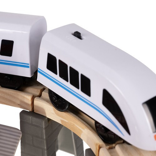 Детская Деревянная железная дорога с батарейным питаниям из 70 элементов Kruzzel (22754) Нововолынск - изображение 7