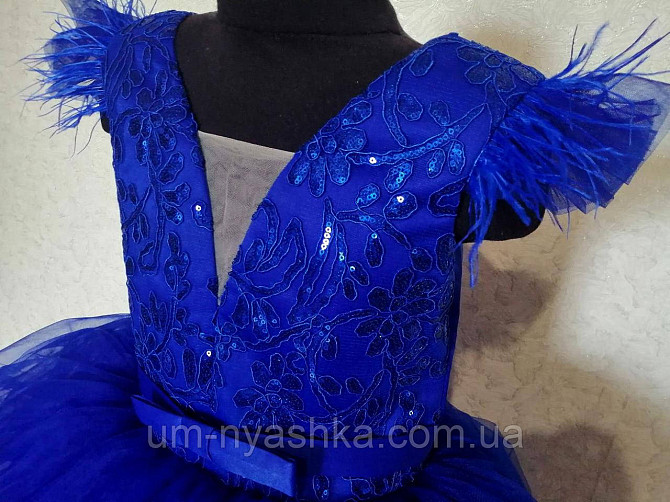 Дитяча сукня видовжене ззаду Синя 116-134 Кривий Ріг - фото 5