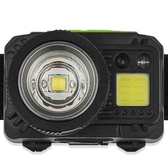 Фонарь налобный Winso Pro 550Lm, 5W CREE XPG+COB, 1200mAh/3xAAA, с сенсором белый/красный Львов