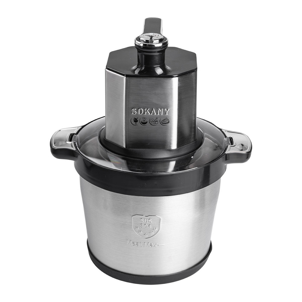 Sokany Чопер подрібнювач 800 Вт з чашею на 4,5 літрів 6 лез м'ясорубка Sokany SK-06033 Коломыя - изображение 5