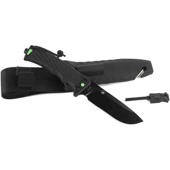 Ніж Ganzo G8012V2-BK чорний (G8012V2-BK) з паракордом Київ
