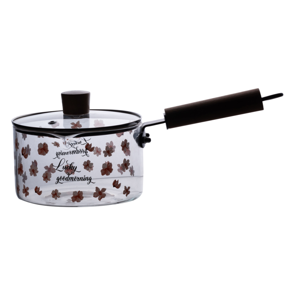 Yiwu Скляний ківш із кришкою для кухні 1.8 л ручкою і носиком HP-34-19 Київ - фото 5