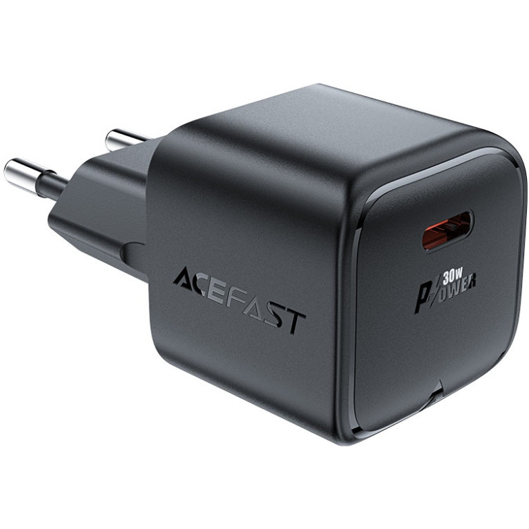 Зарядний пристрій USB-C 30W Gan A77 mini Fast Charger Black Acefast Винница - изображение 2