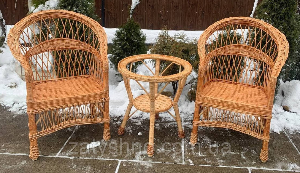 Набір плетених зі столиком під скло Київ - фото 5