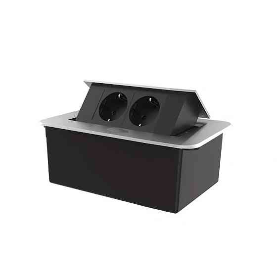 LIVOLO Меблева розетка подвійна LIVOLO срібна, вбудована у стільницю, для кухні/офісу/конференц Коломыя