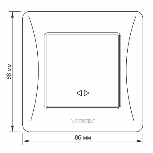 BINERA крем Вимикач внутрішній проміжний 1кл Videx Житомир