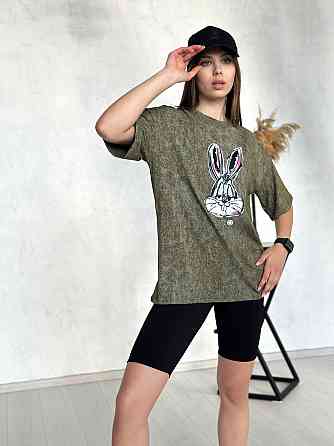 Жіночий костюм з велосипедками рубчик Bunny Київ