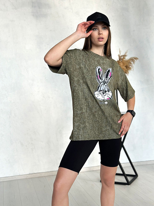 Жіночий костюм з велосипедками рубчик Bunny Київ - фото 6