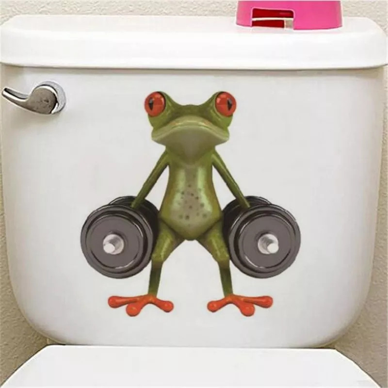 Наклейка Лягушка спортсменка 17 на 17 см разноцветный Киев - изображение 2