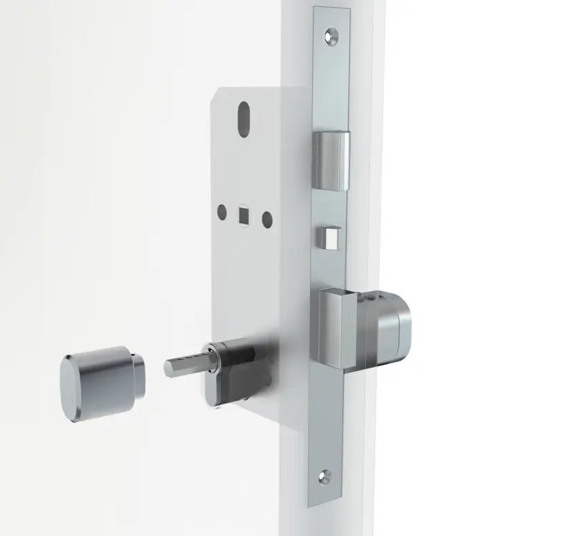 Умный дверной биометрический замок (цилиндр) SEVEN LOCK SL-7773BF silver (40-106 мм) Киев - изображение 18