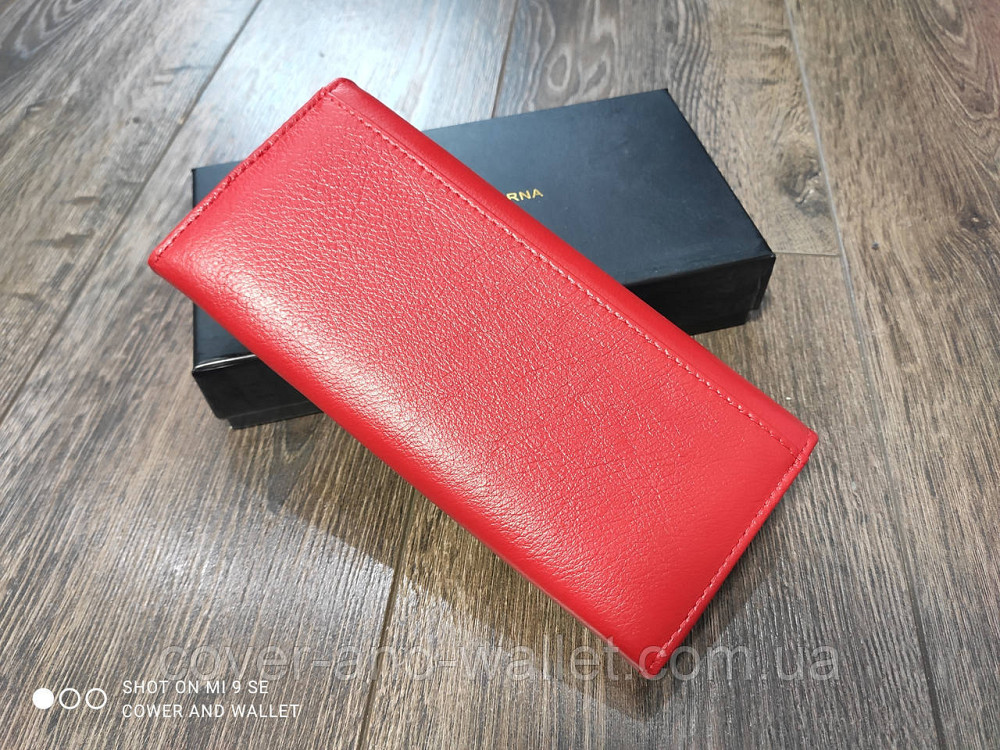 Жіночий шкіряний гаманець на магнітах червоного кольору Marco Coverna MC 1411 Київ - фото 8