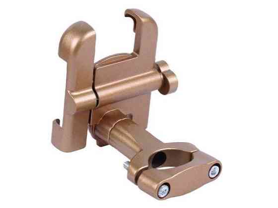 Держатель телефона HFCM-28  (крепление на руль), алюминий, золото Мукачево