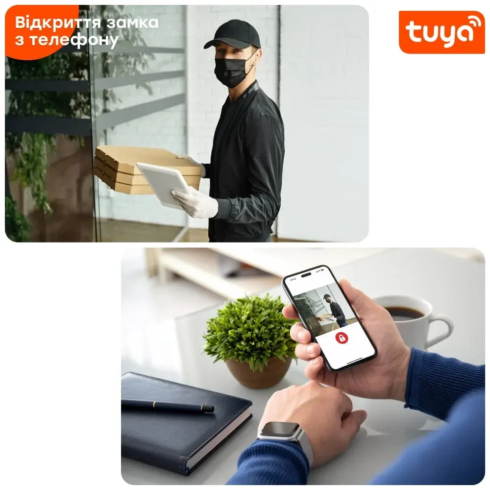 Відеодомофон 7" WiFi Tuya Light Vision SINGAPORE FHD Black (82-00231) Київ - фото 17