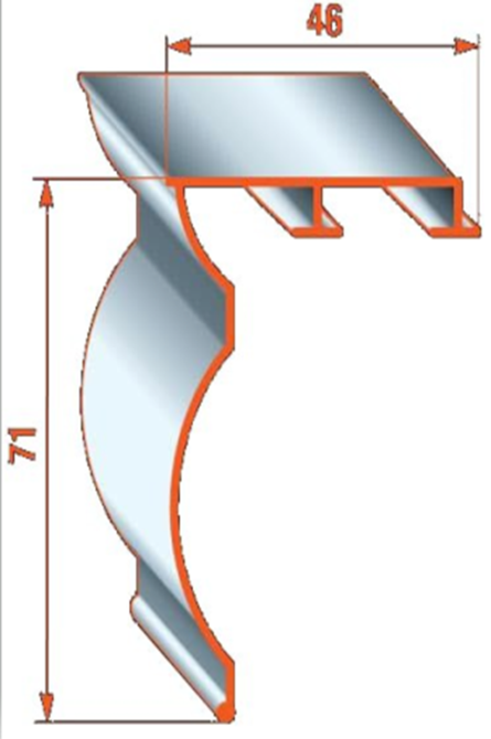 Алюмінієвий карниз до стіни БР-24 білий Бровари - фото 3