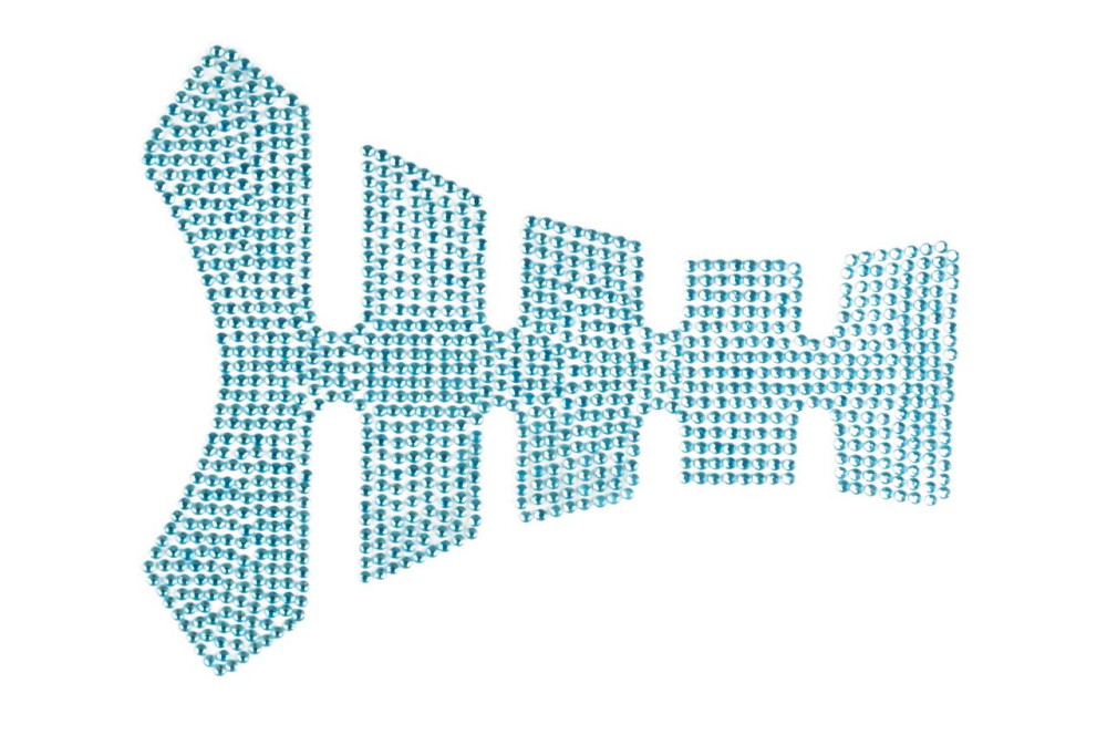 Наклейка на бак (20x16см, стразы голубые) Мукачево - изображение 1