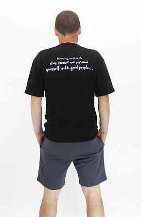 Футболка чоловіча трикотажна Чорний 46 Харків