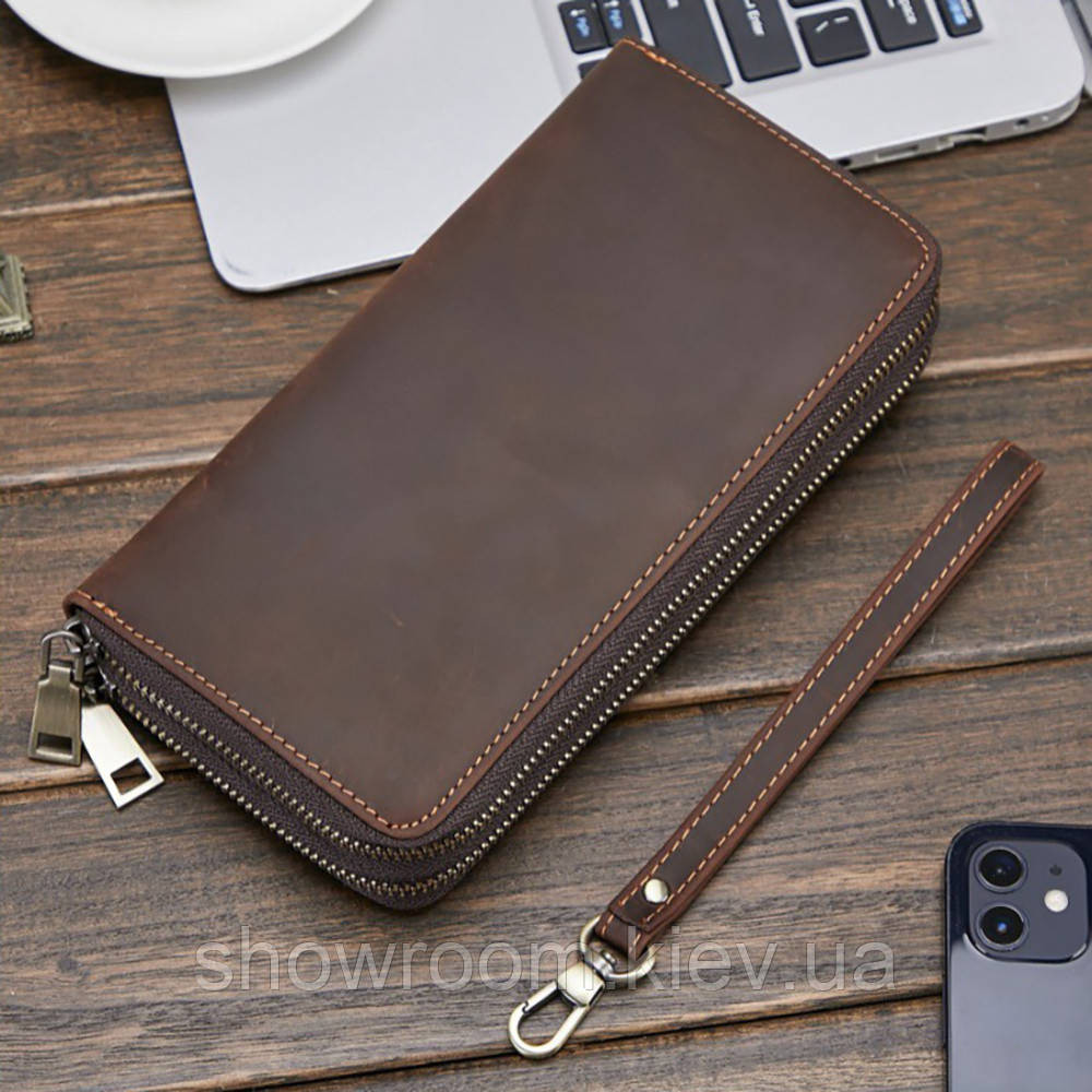 Мужской кожаный кошелек на два отделения Wild Leather (2123) Киев - изображение 8