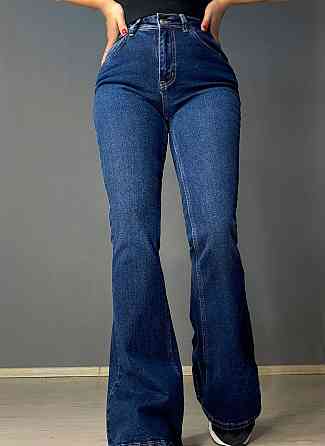 Джинси жіночі Sherocco 7034 кльош від коліна висока посадка стрейчеві сині, синій, 28, 28, 72 см, 98 см Київ