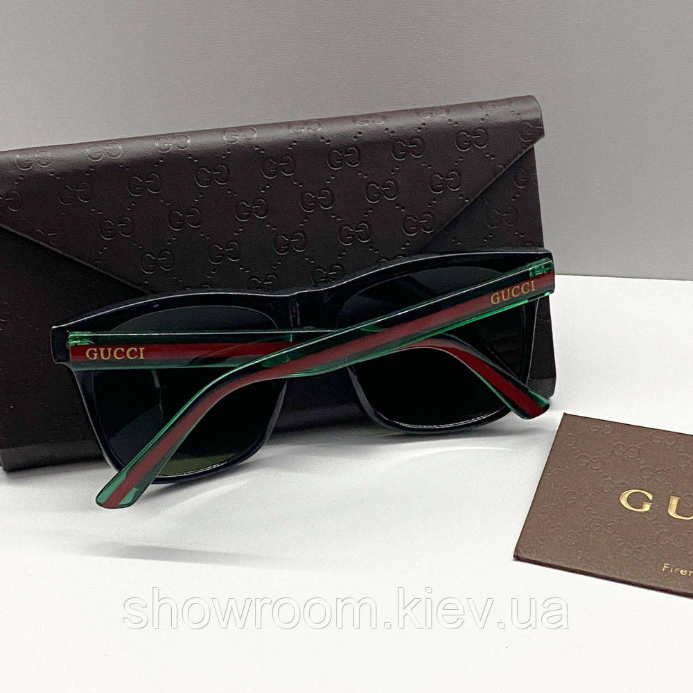 Мужские стильные солнцезащитные очки GG (0057) green Киев - изображение 4