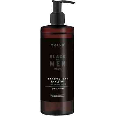 Гель для душа Mayur Black For Men 3 в 1 Парфюмированный для мужчин 200 мл (4820230954999) Винница