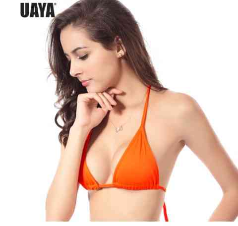 Ліф для купальника без поролону на зав`язках універсальний помаранчевий Київ