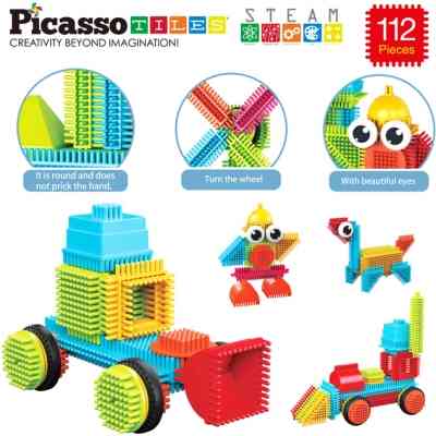 Конструктор Picasso Tiles Hedgehog Building Blocks Set 112 деталей (817338022631) Вінниця
