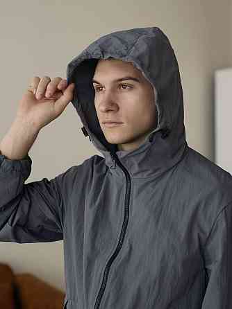 Чоловіча куртка вітрівка темно-сіра Pobedov Neon. Вітрівка для чоловіків легка весняна Київ