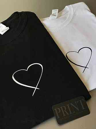 Парные футболки для влюбленных парня и девушки Сердце Черновцы