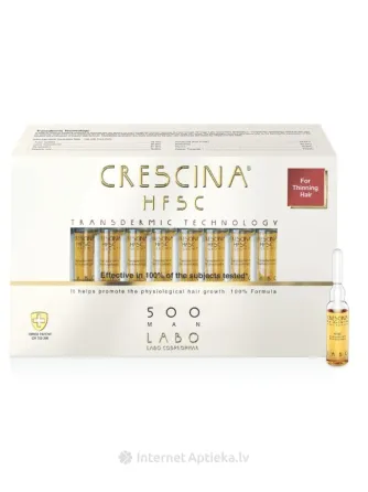 Засіб для росту волосся для чоловіків HFSC Transdermic 500 Crescina, 20 ампул Дніпро