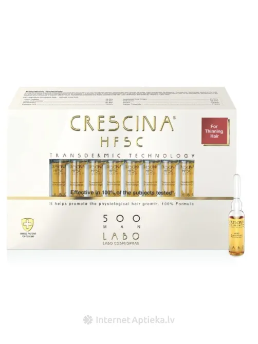 Засіб для росту волосся для чоловіків HFSC Transdermic 500 Crescina, 20 ампул Дніпро - фото 1