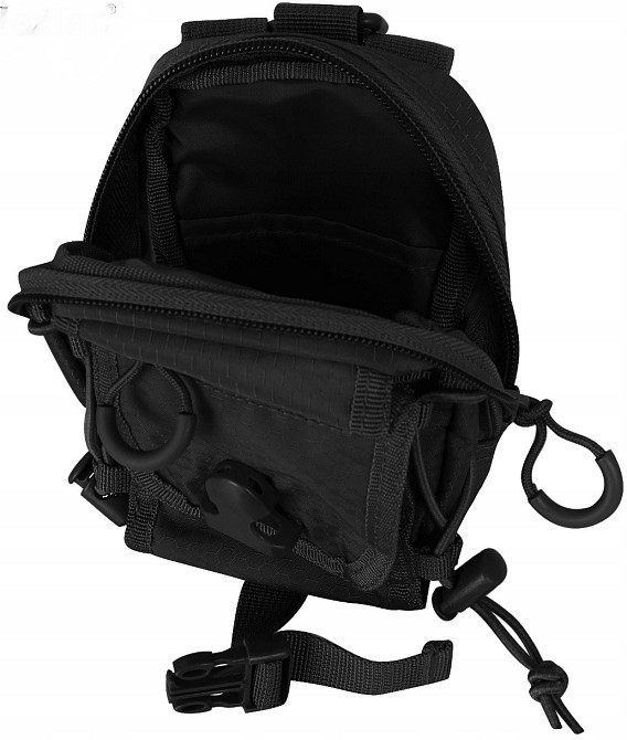 Універсальний Підсумок на пояс 0.5 літрів із системою Molle Mil-Tec "HEXTAC" (13485002) Black Нововолинськ - фото 6