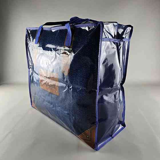 Полипропиленовая сумка на змейке  хозяйственная  с цветным рисунком №3 Джинс (1 шт) Харьков