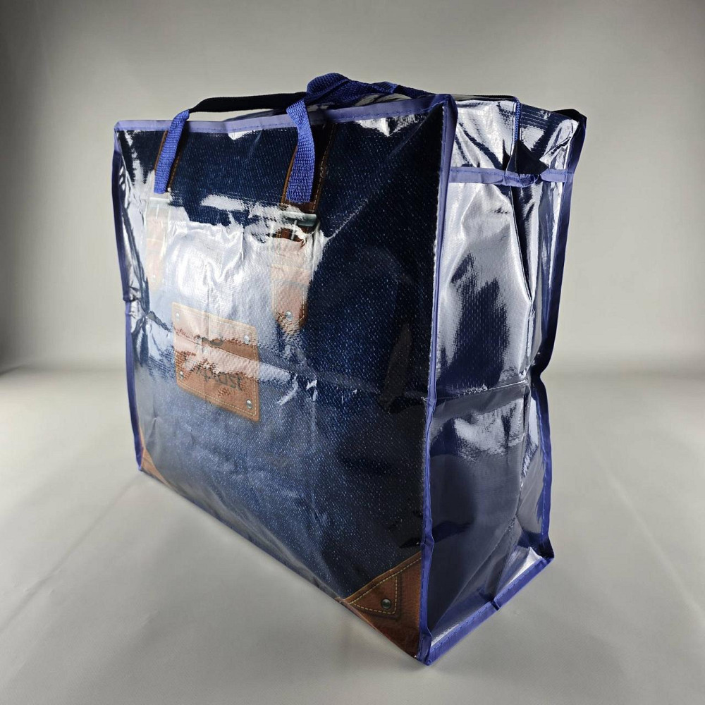 Полипропиленовая сумка на змейке  хозяйственная  с цветным рисунком №3 Джинс (1 шт) Харьков - изображение 2