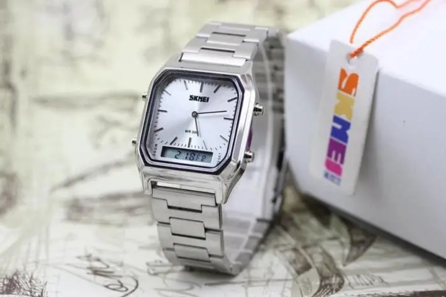 Наручные мужские часы Skmei 1220 Tango Серебристые Винница - изображение 4
