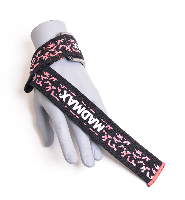 Лямки для тяги MadMax Camo Power Wrist Straps Camo/Pink Кам'янське - фото 3