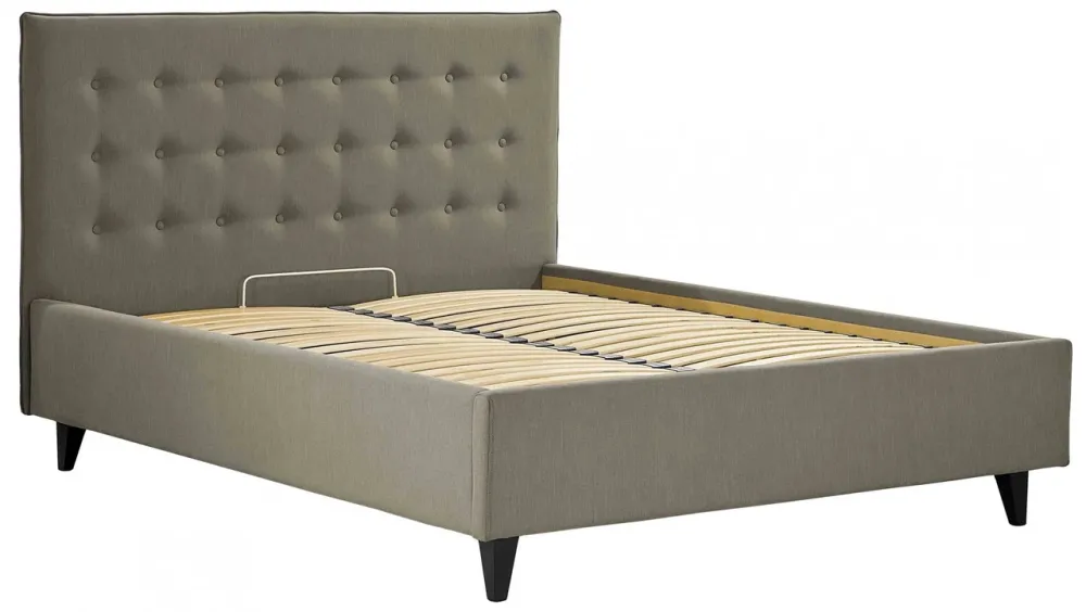 Кровать Двуспальная Nicole VIP Wood На ножках 160 х 200 см Melva 20 С дополнительной металлической цельносварной рамой Серый Киев - изображение 1