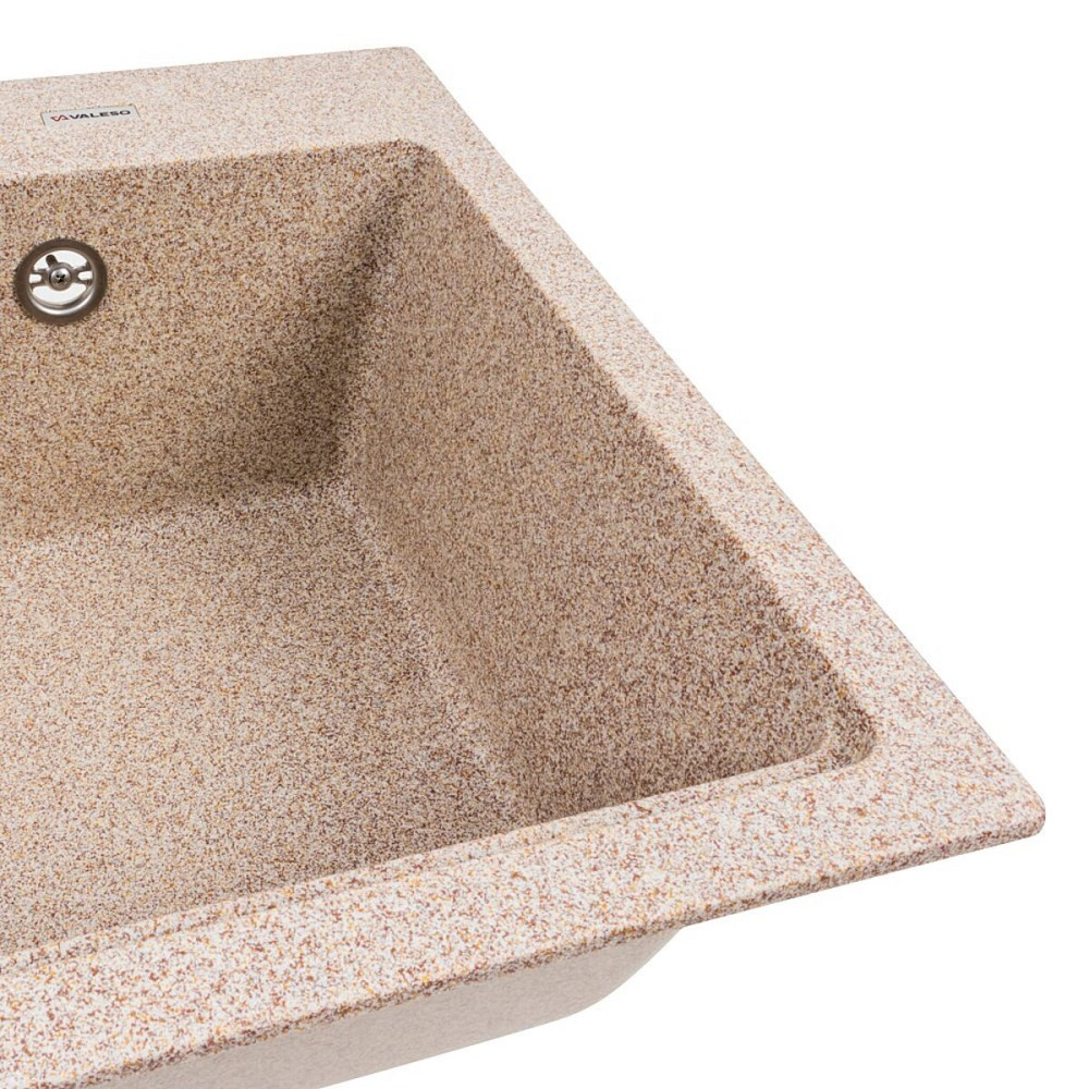 VALESO Гранітна мийка для кухні VALESO NIKA 7545 матова Карамель Киев - изображение 4